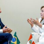 Em Nova York, Lula se reúne com Dina Boluarte, presidente do Peru