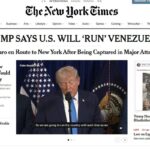 Ataque de Trump à Venezuela é ilegal e imprudente, diz New York Times